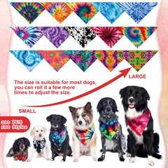 Huhumy adjustable-fit triangle bandana 64x43x43 cm fits most medium dogs