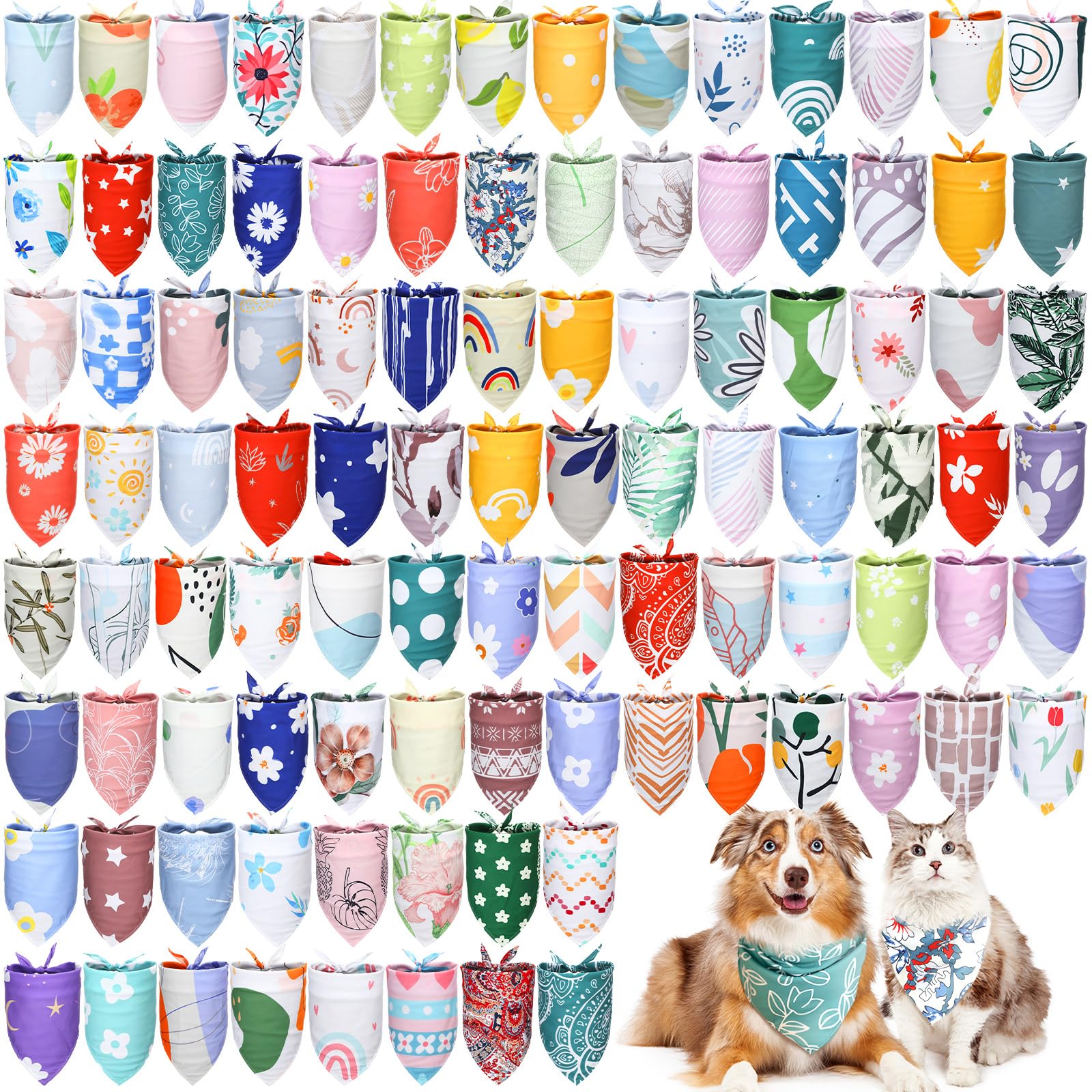 Huhumy boho dog bandana pack on a medium dog for stylish daily wear.