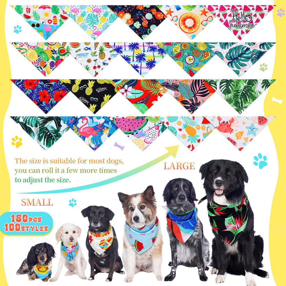 Huhumy breathable polyester triangle bandana keeps dogs comfortable during outdoor play.