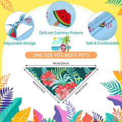 Huhumy bright color bandanas for dogs showcase tropical patterns for summer adventures.