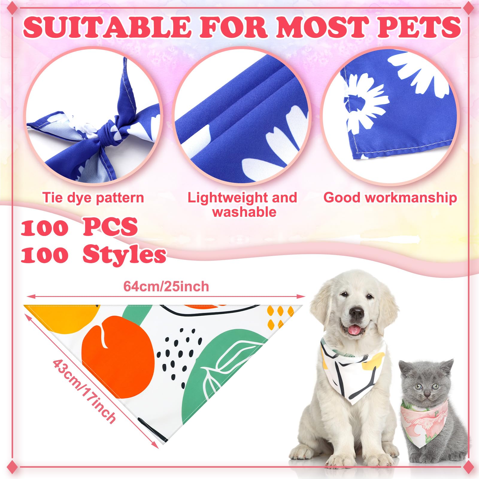 Huhumy color-rich dog bandanas bulk set ready to brighten daily walks.