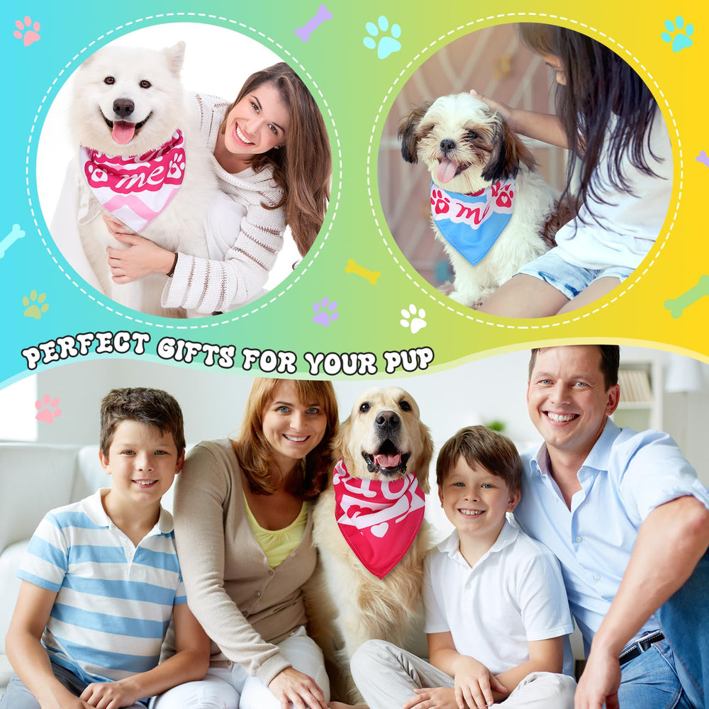 Huhumy colorful floral bandana, spring holiday accessory to elevate your dog's style.