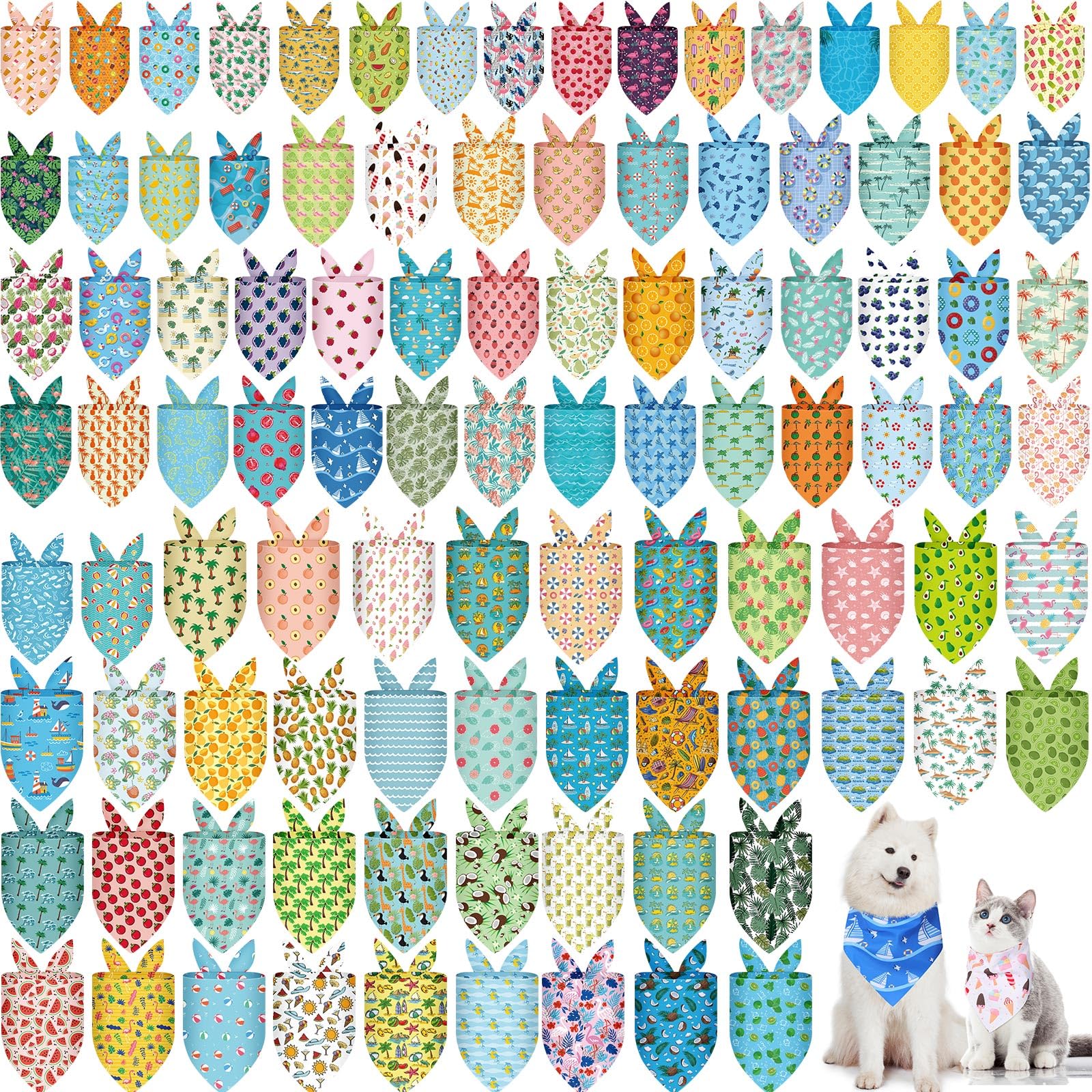 Huhumy dog bandanas Flamingo print for sunny beach days and stylish pet photos.