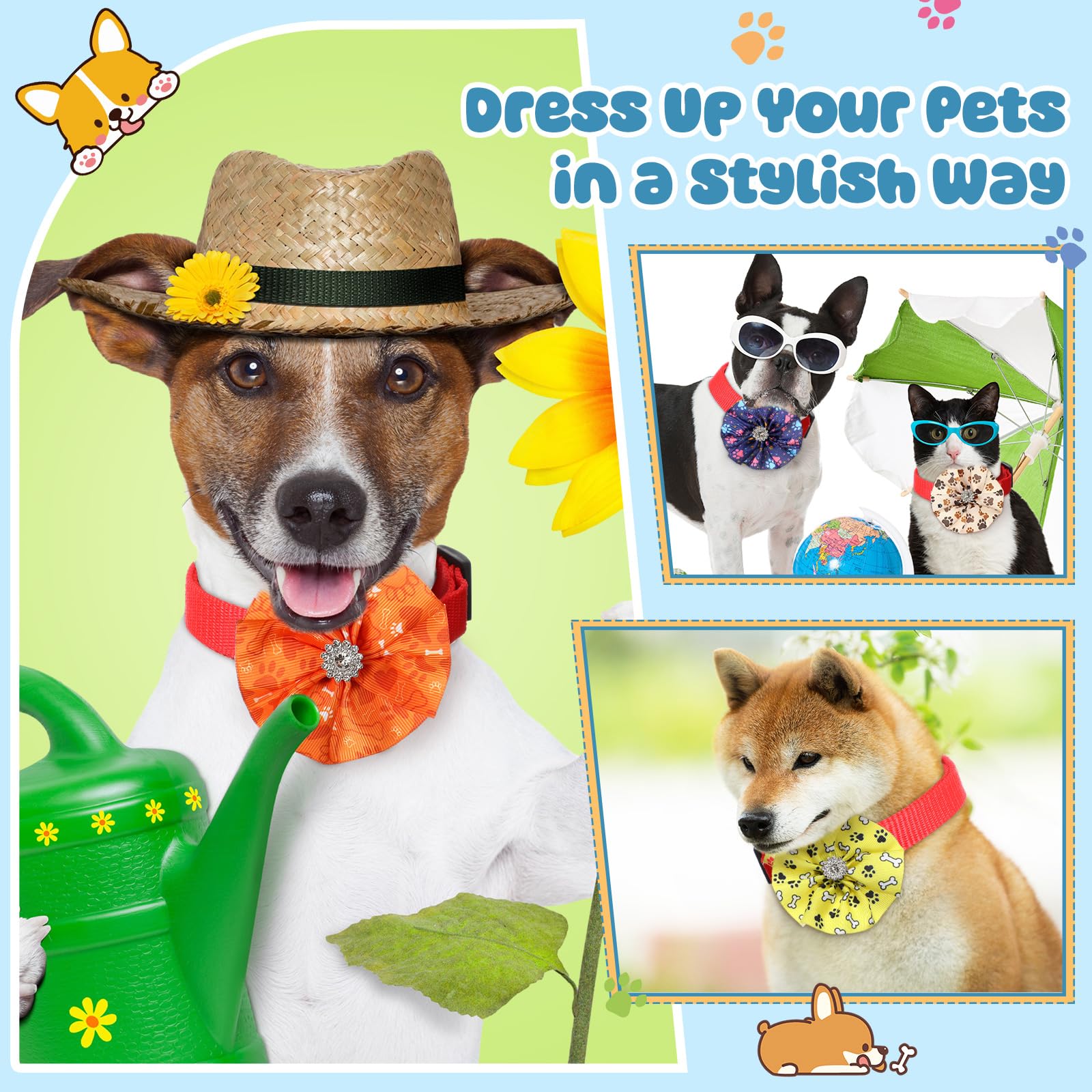 Huhumy compact collar accessory bows upgrade photos and gatherings