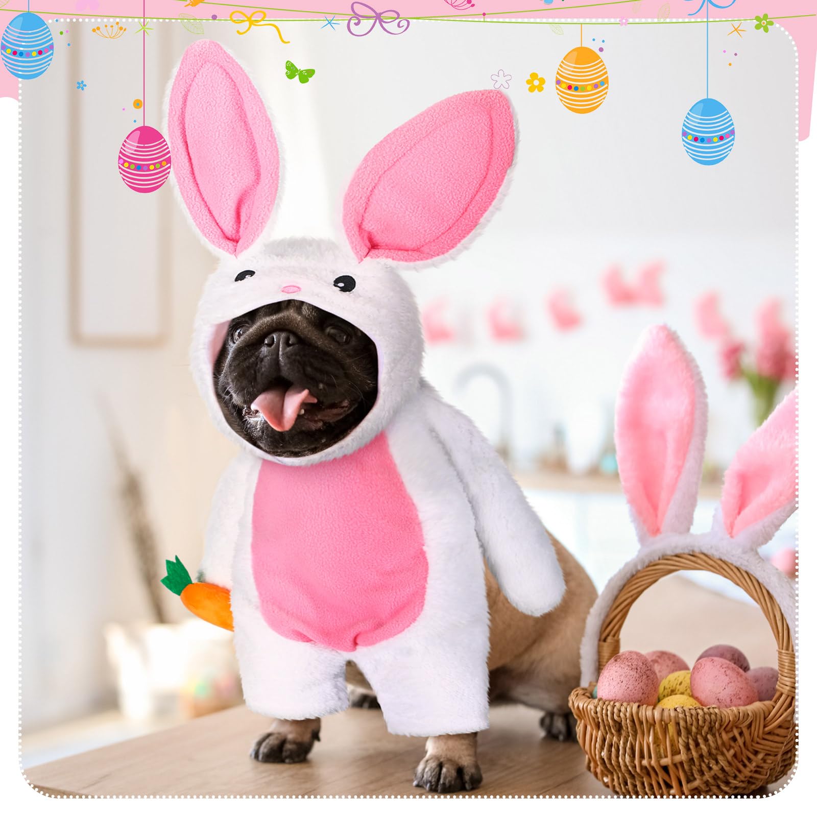 Huhumy Easter dog costume ideal for Easter parties, Halloween, or everyday outings
