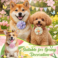 Huhumy floral bow ties brighten your pet during daily walks