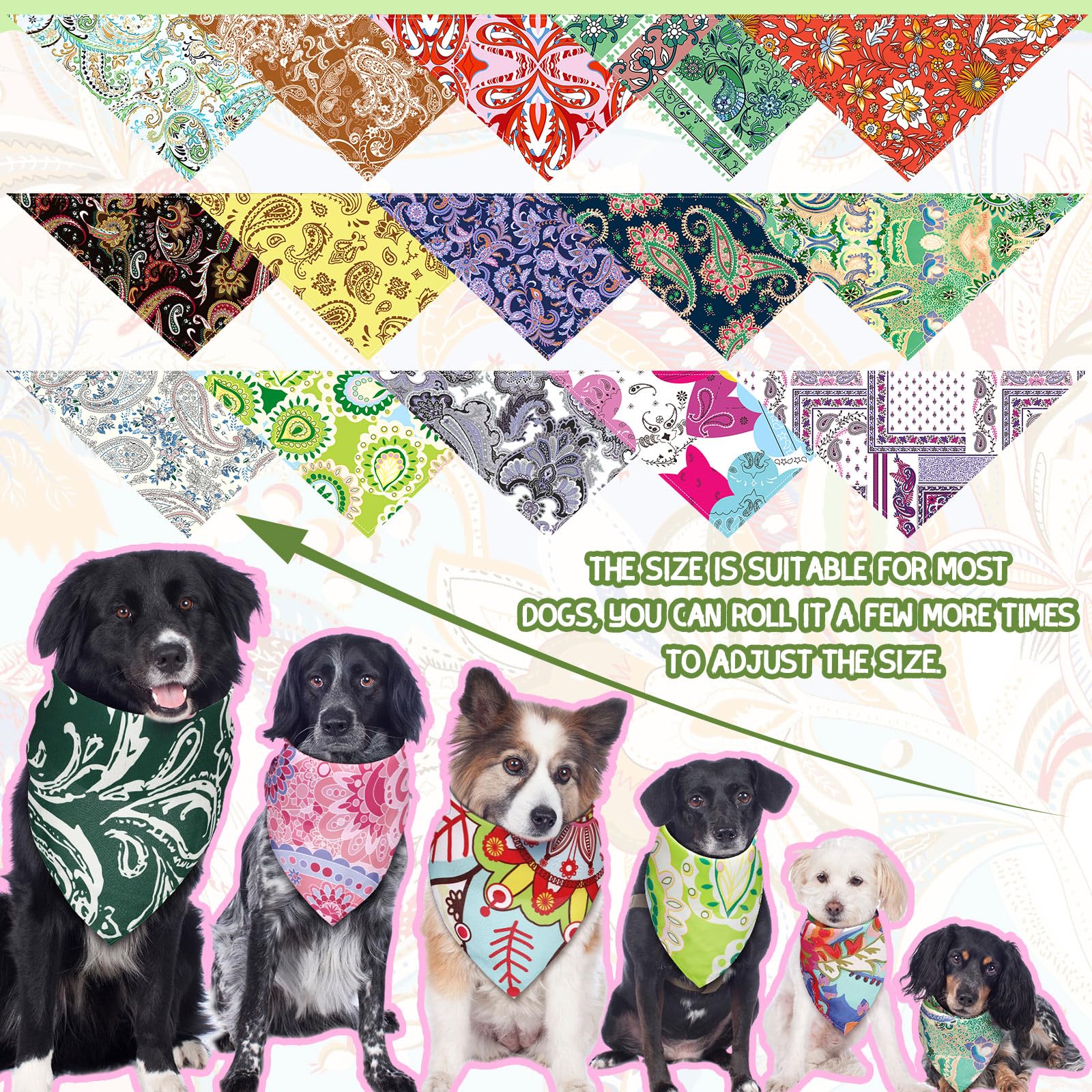 Huhumy paisley dog bandana blue triangle for outdoor adventures and breathable comfort.