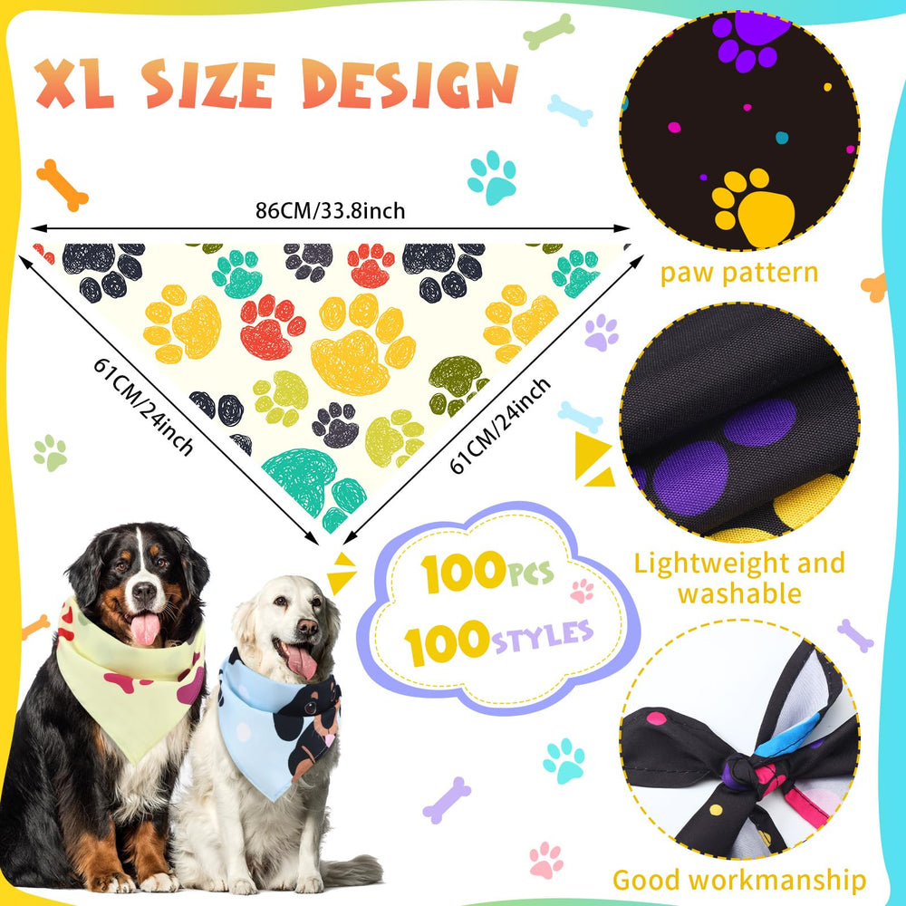 Huhumy paw dog bandanas red paw pattern adds festive charm