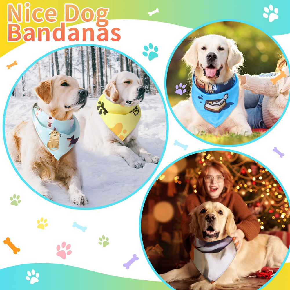 Huhumy paw dog bandanas yellow-green tones brighten park outings