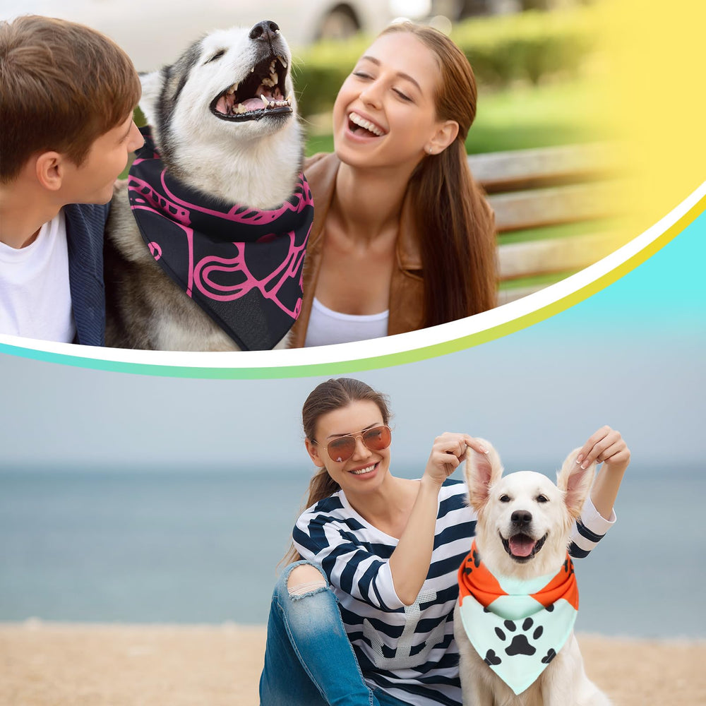 Huhumy large-dog fit bandana secures easily during play