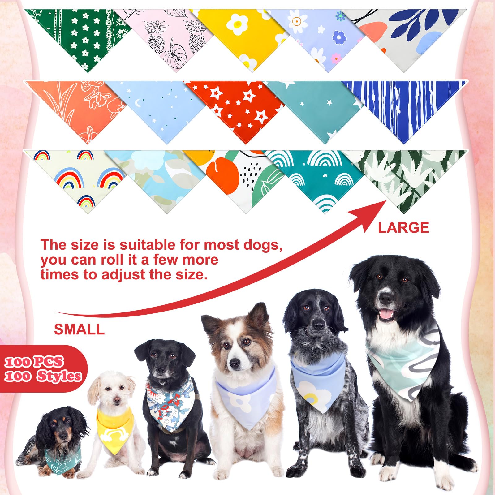 Huhumy triangle bandana close-up highlighting soft, breathable polyester fabric.