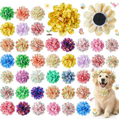 Huhumy spring dog collar flowers with daisy design for chic party-ready looks.