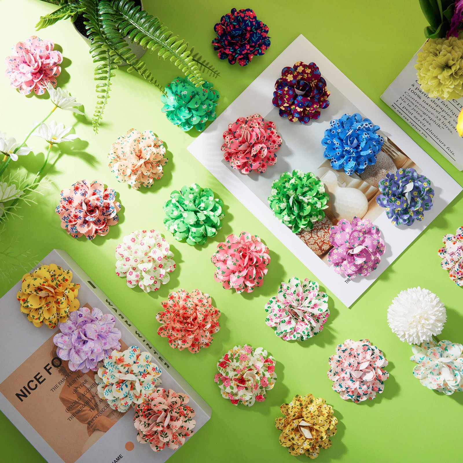 Huhumy spring dog collar flowers soft chiffon material comfortable for pets.