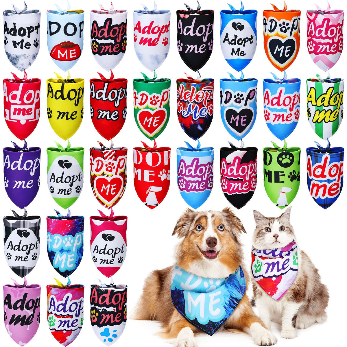 Huhumy spring floral dog bandana pack, perfect for daily wear and adorable pet photos.