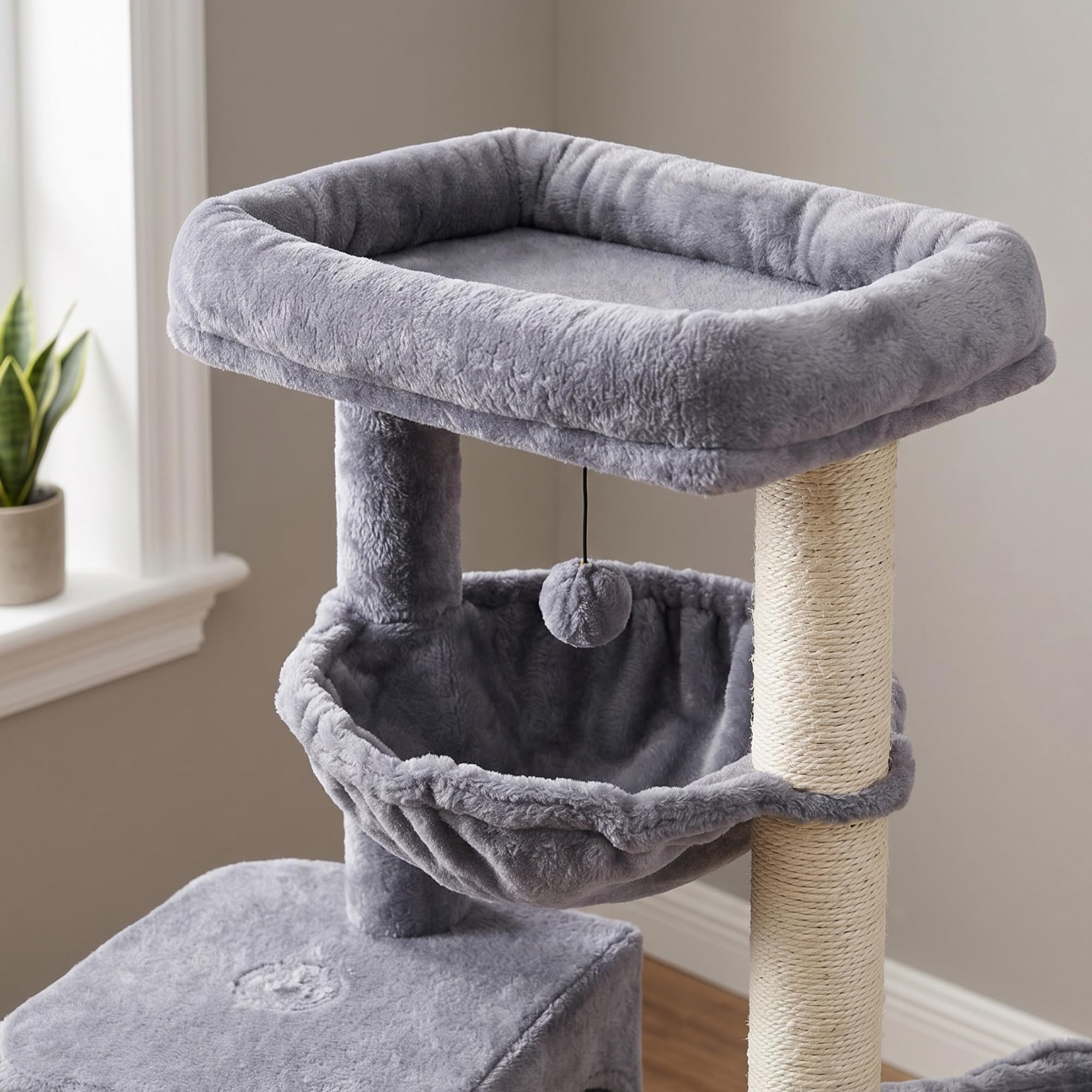 HUITREE scratch posts wrapped in natural jute protect furniture