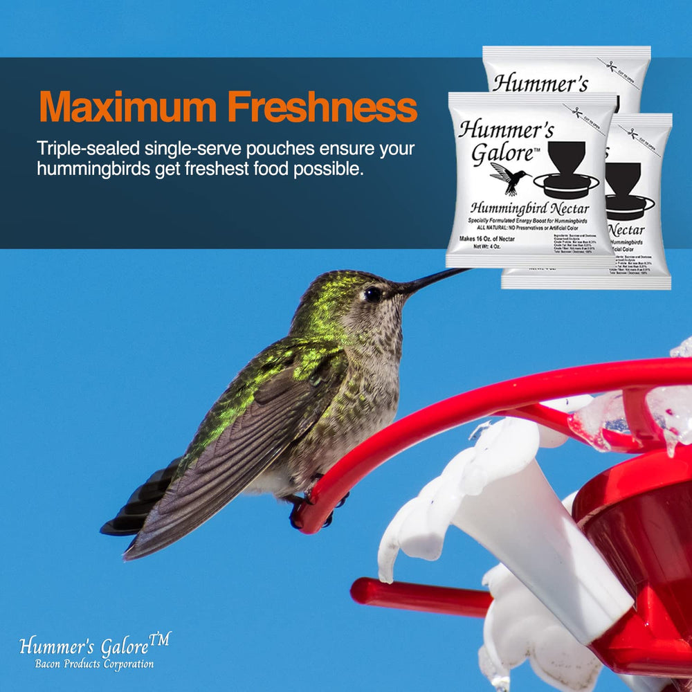 Hummers Galore easy-feeding nectar powder for straightforward outdoor bird meals