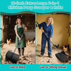 HUMUMU triple-hole sifter quickly separates waste from bedding for efficient cleanup.