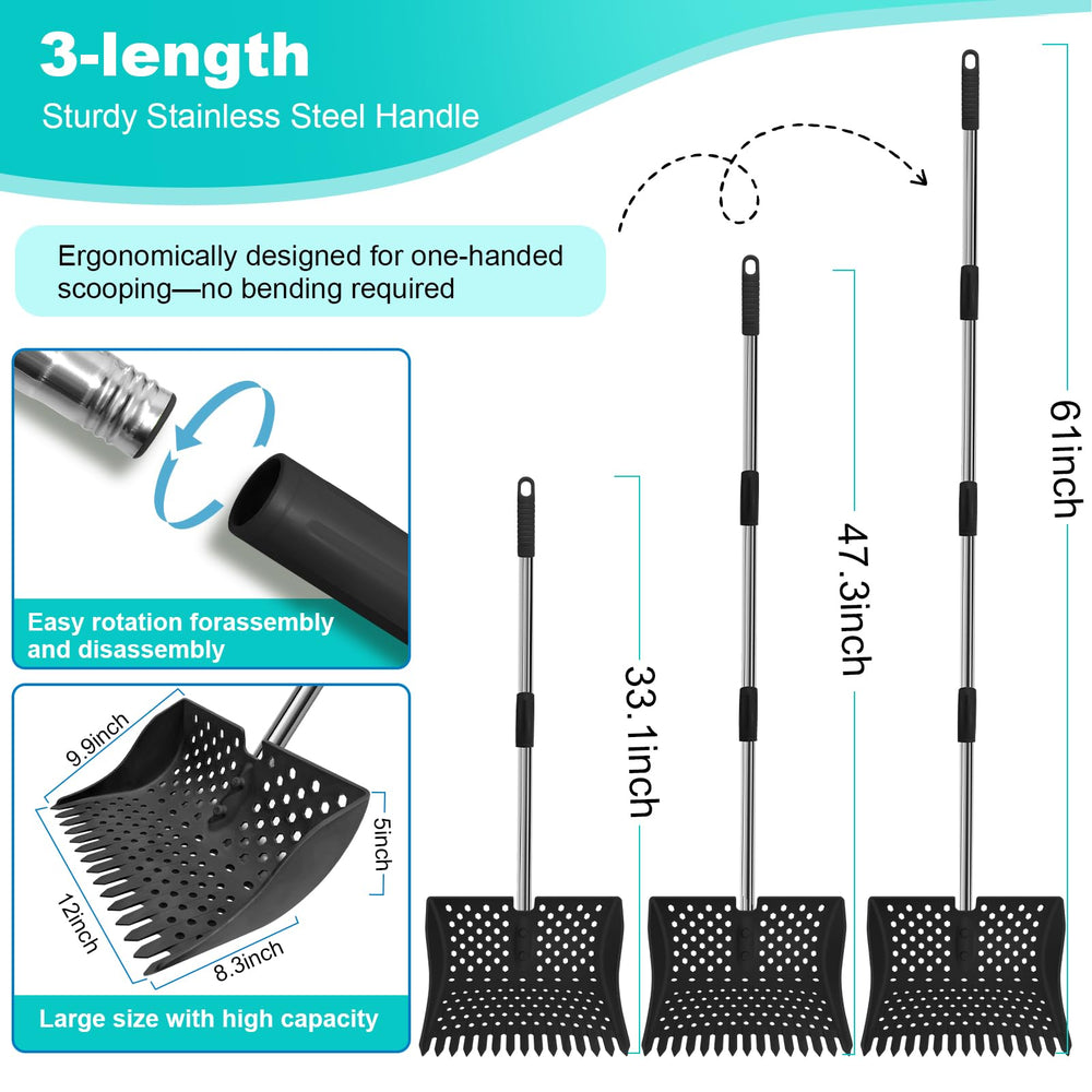 HUMUMU four-length handle enables custom height to reduce bending.