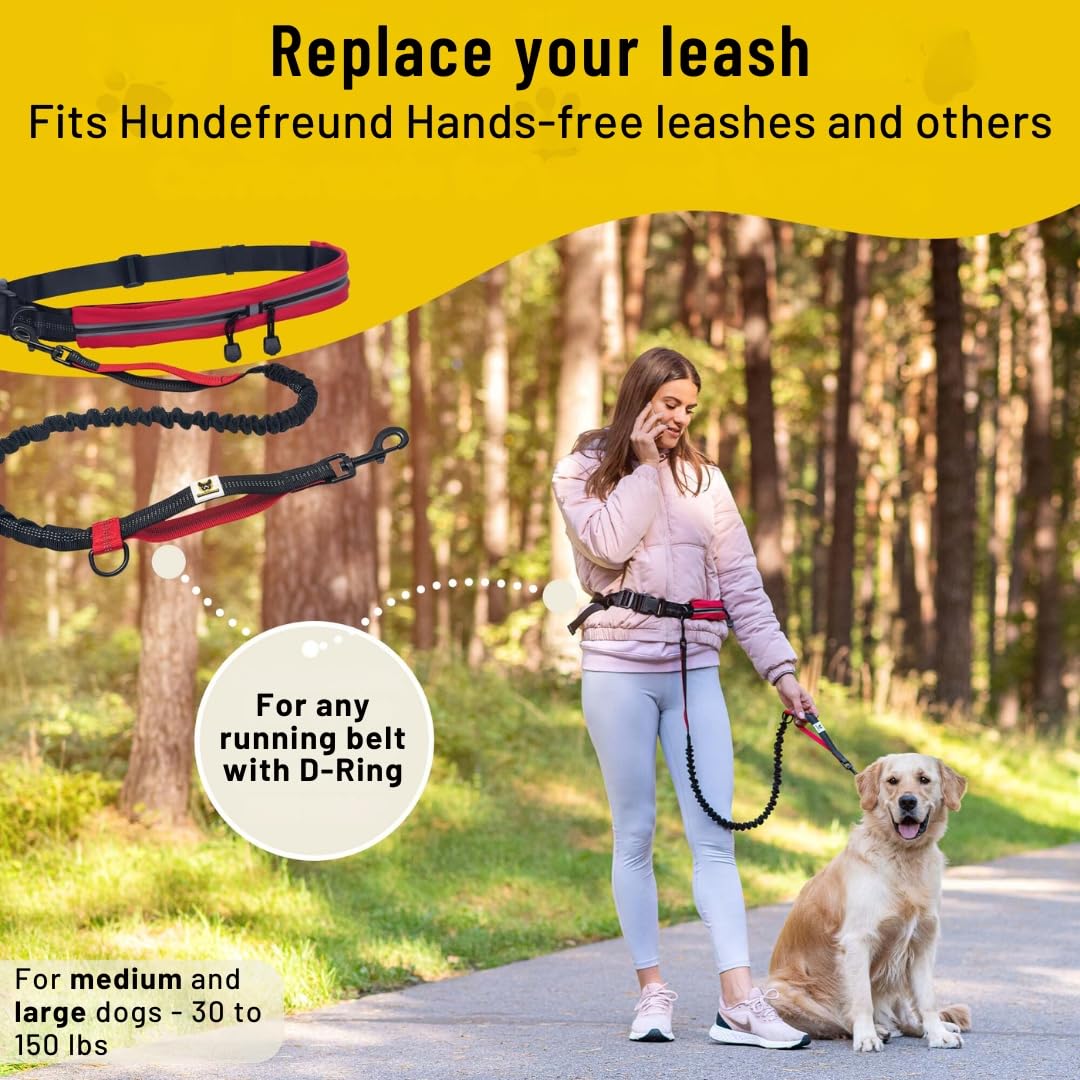 Hundefreund 360 swivel bungee prevents twisting for smooth, hassle-free walks.