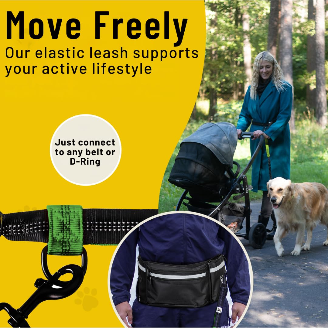 Hundefreund dual handles provide extra control in busy areas.