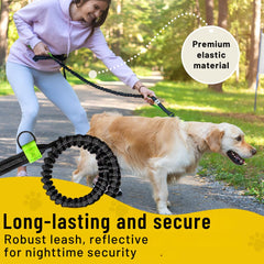 Hundefreund shock-absorbing leash reduces pulling for smoother walks.
