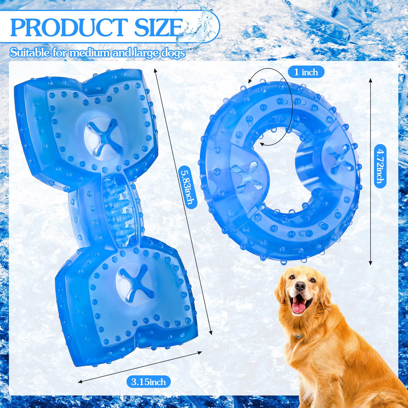 Hungdao freezable dog toy ready for freezing to soothe chewers