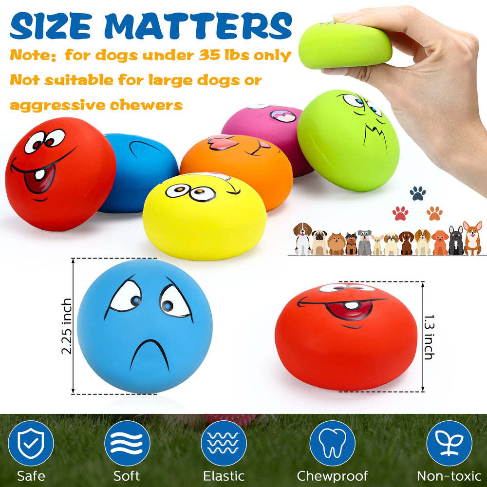 Hungdao latex squeaky ball dog toy in blue promoting interactive play and energy release.