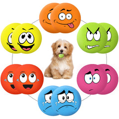 Hungdao squeaky dog toy ball with smile face for interactive play