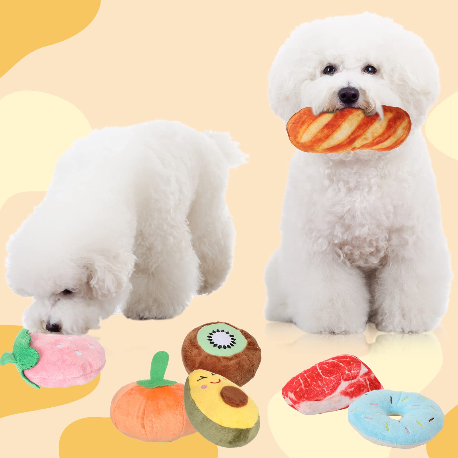 Hungdao versatile plush dog toy for indoor and outdoor fun with small dogs.