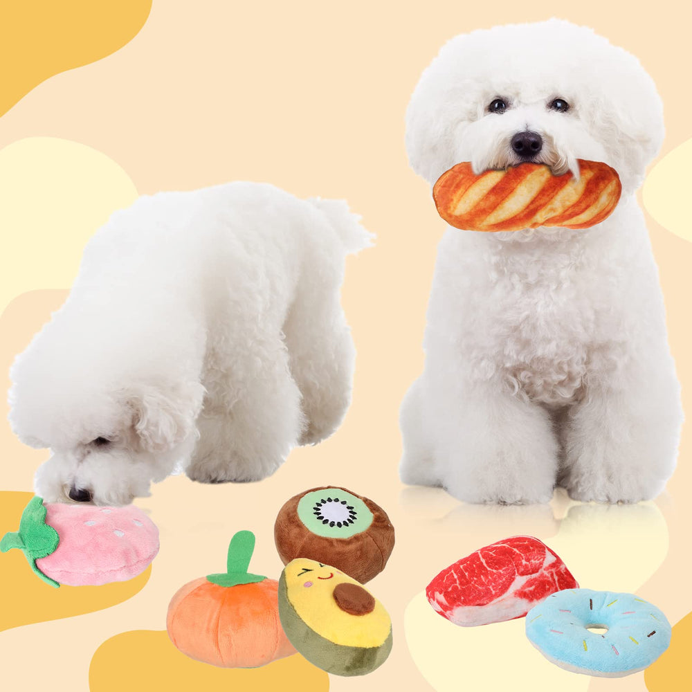 Hungdao versatile plush dog toy for indoor and outdoor fun with small dogs.