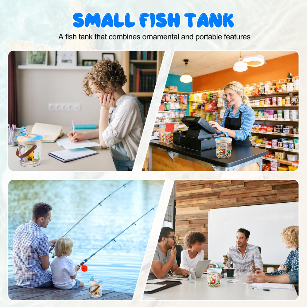 HUNKING small fish tank ready for kids and beginners to observe life