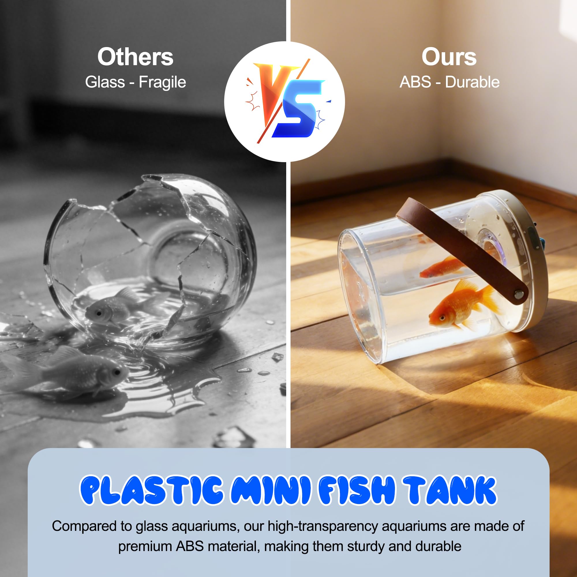 HUNKING fish tank kit photo shows silent pump and LED light components