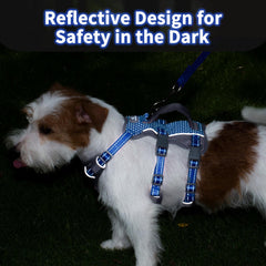 Huntboo Escape-proof dog harness with chest and belly straps for secure restraint.