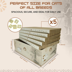 HUPA corrugated cardboard scratch pad built for durability and longevity.