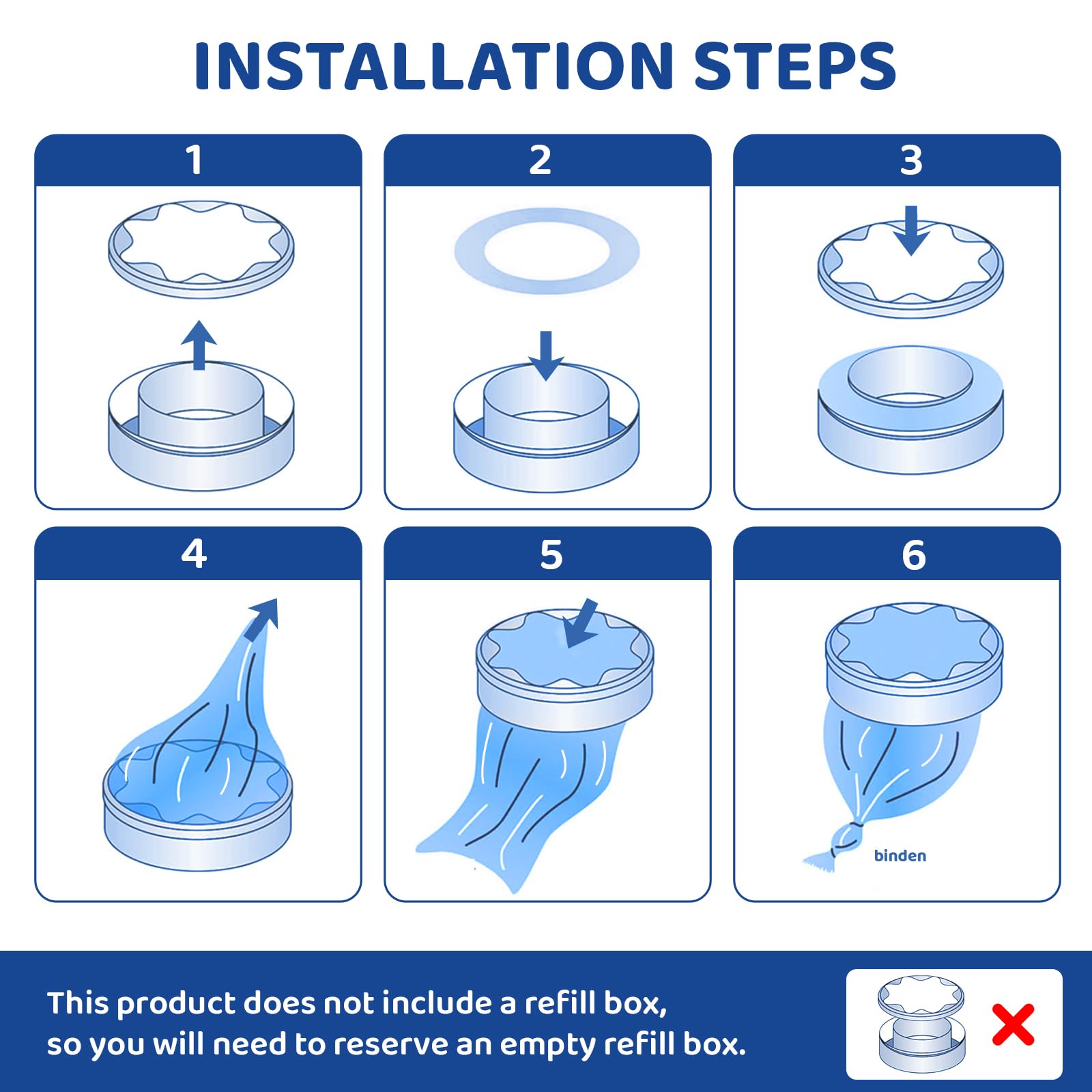 HUPIRCT compatible with most diaper pails and cat litter refills.