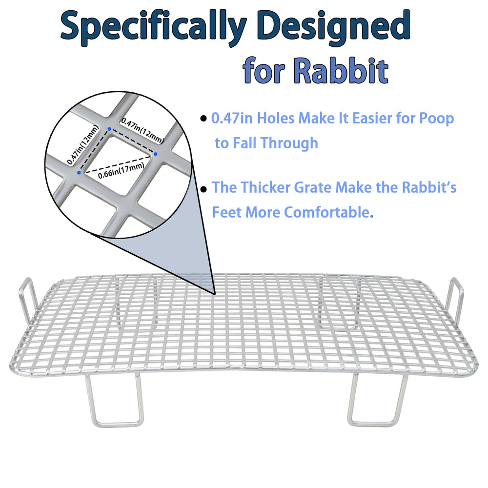HUQIZOO rabbit litter box deep waste storage for odor control.