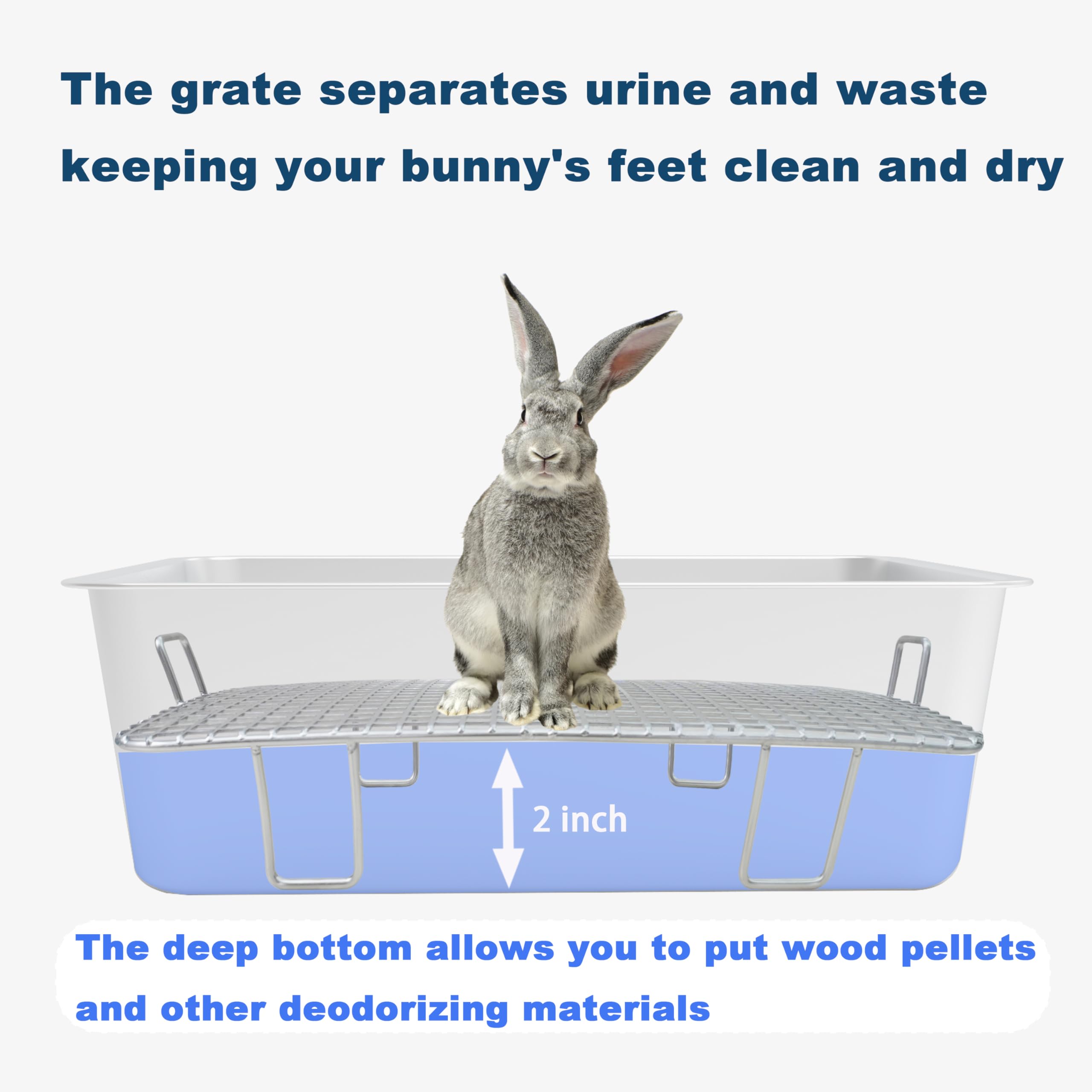 HUQIZOO toilet-tray-deep-waste-storage emphasizes large capacity for easy debris management.