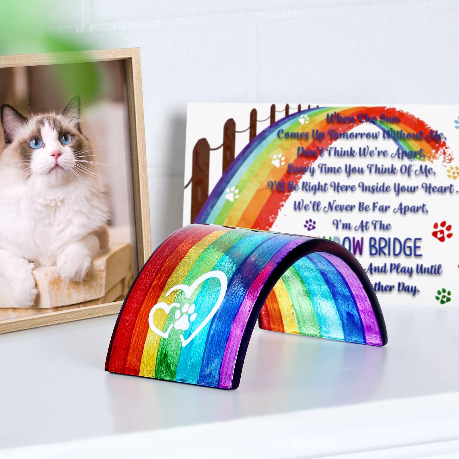 Huray Rayho Rainbow Bridge sits on a windowsill to catch sunlight.