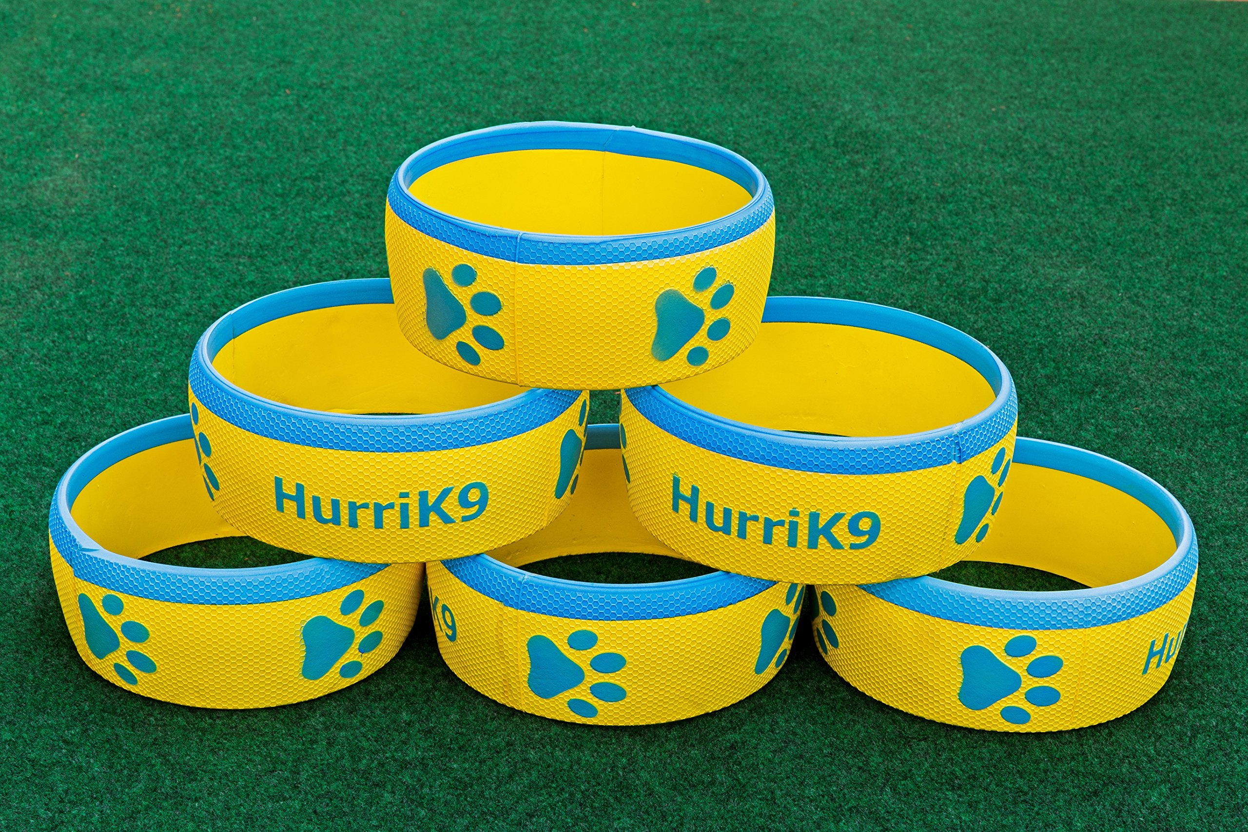 HurriK9 six-pack rings ready for quick replacement during playtime