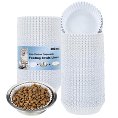 Hushee 300-pack pet bowl liners for quick, clean meals.