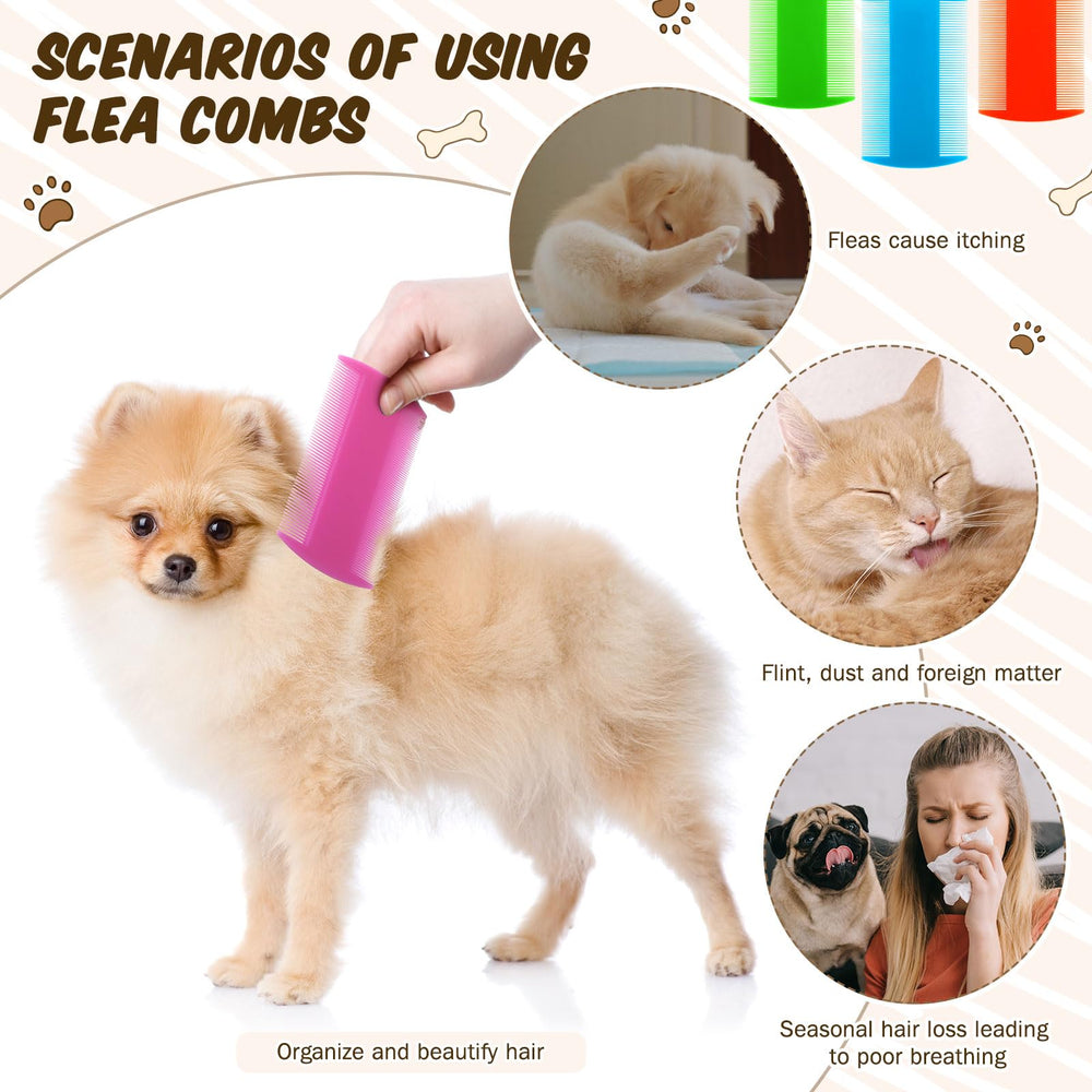 Hushee double-sided comb eases flea and tick removal on cats and dogs