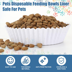 Hushee 4x1.2 inch liner fits small bowls for cats and small dogs.
