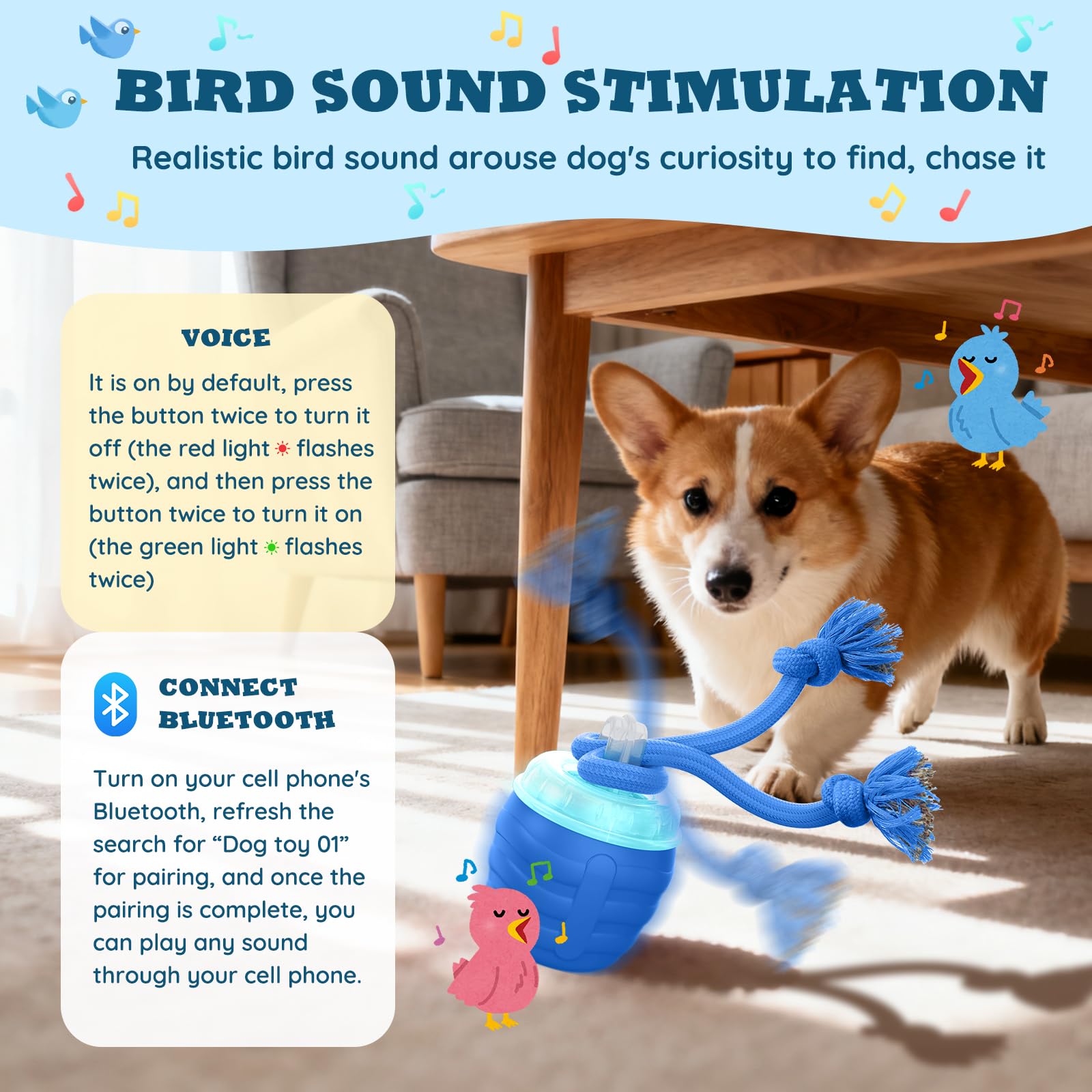 HVUATQ rolling toy in action durable plastic safe for small breeds.