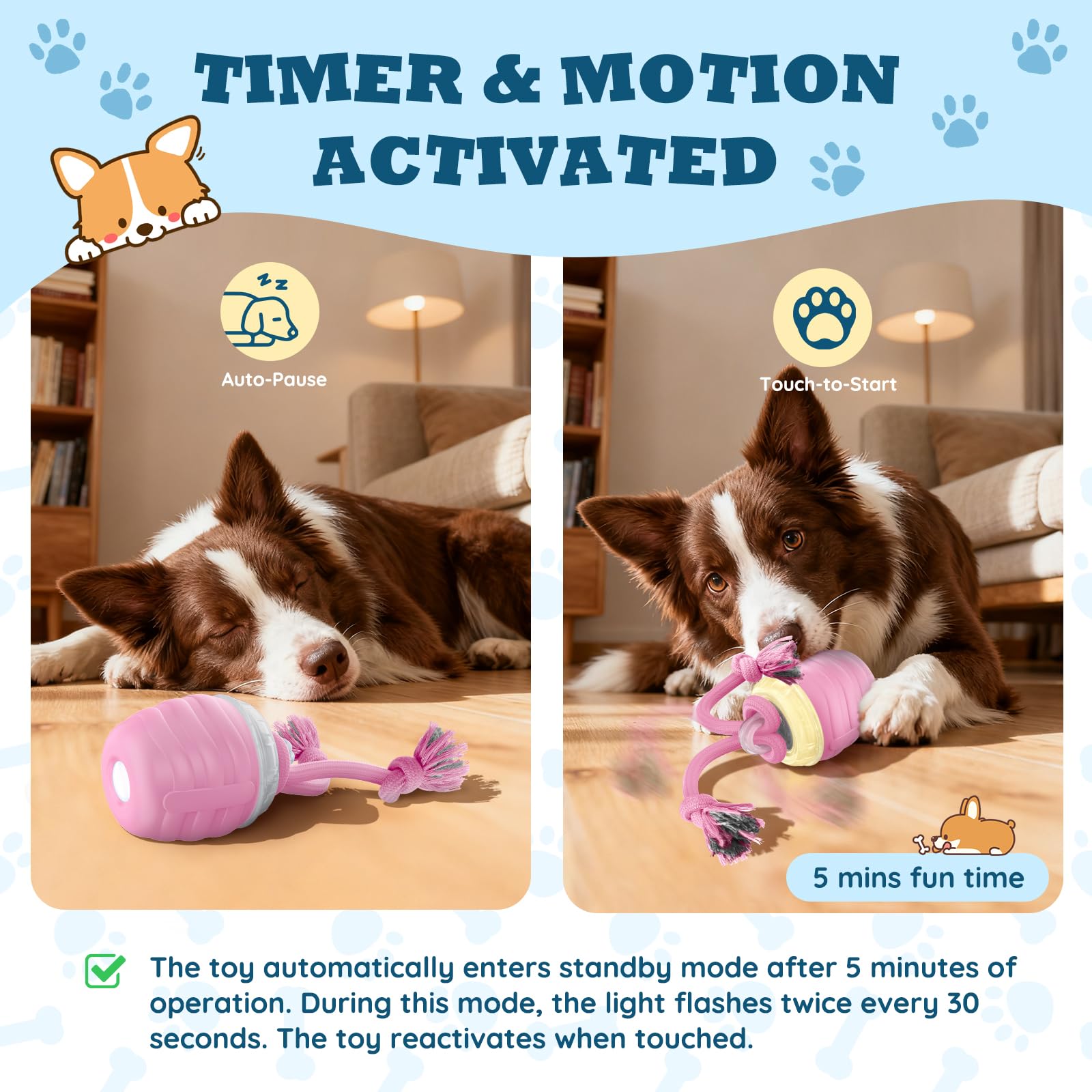 HVUATQ USB rechargeable dog toy recharges quickly for longer play sessions.