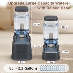HWONMTE large-capacity 8L pet bowl supports long-lasting hydration for big dogs.