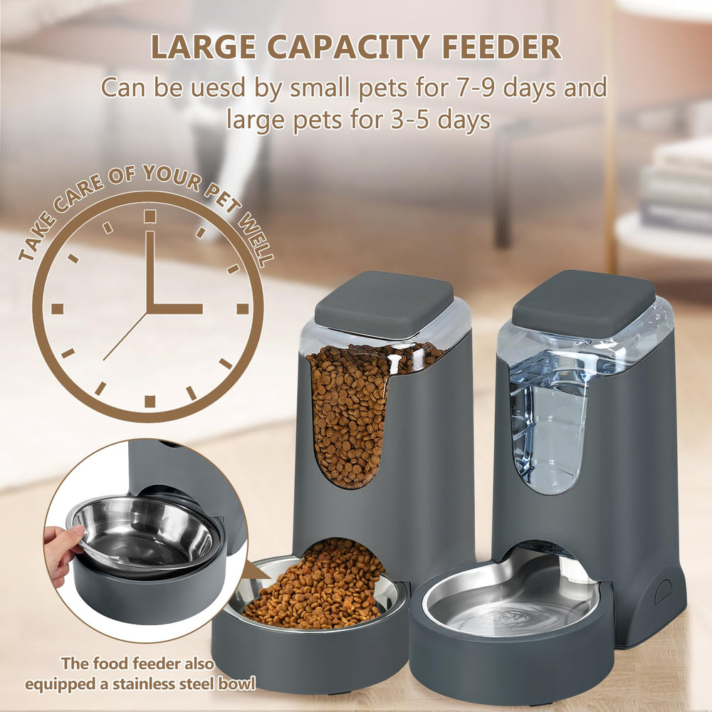 HWONMTE large capacity feeder holds 6 lb of food and 1 gal of water.