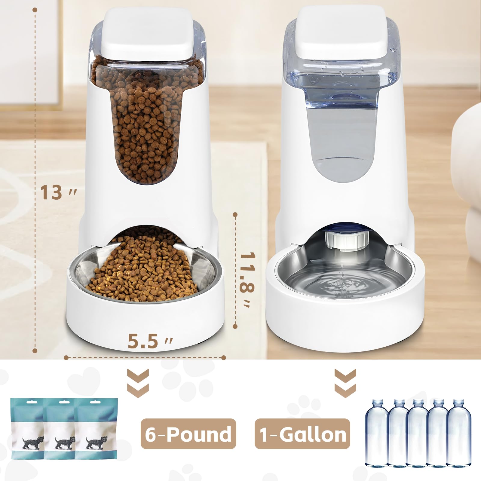 HWONMTE movable stainless steel bowl base keeps food fresh and easy to clean