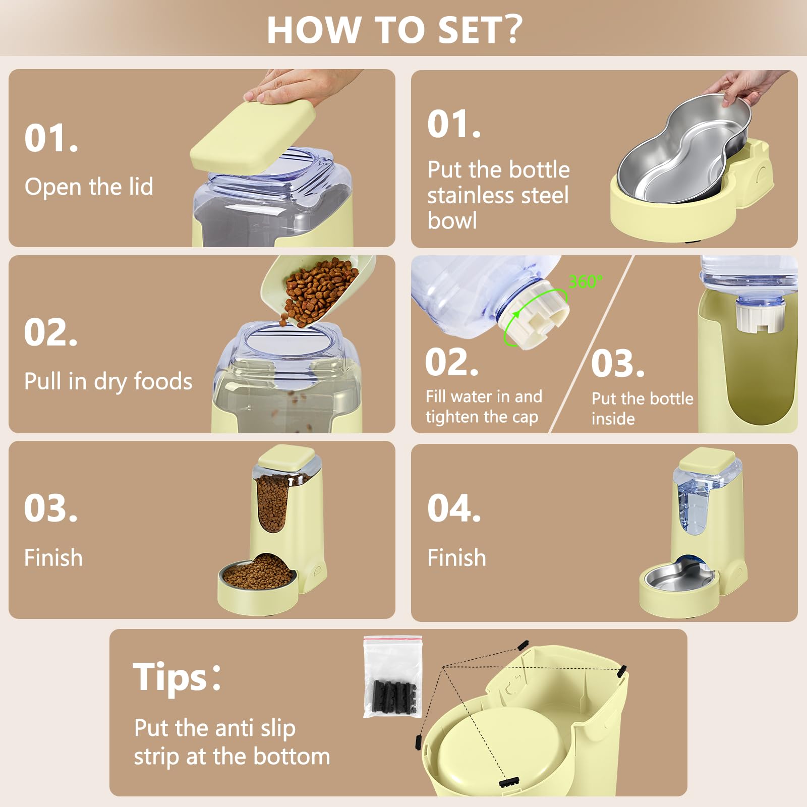 HWONMTE pet use scenario with cat and dog enjoying automated meals