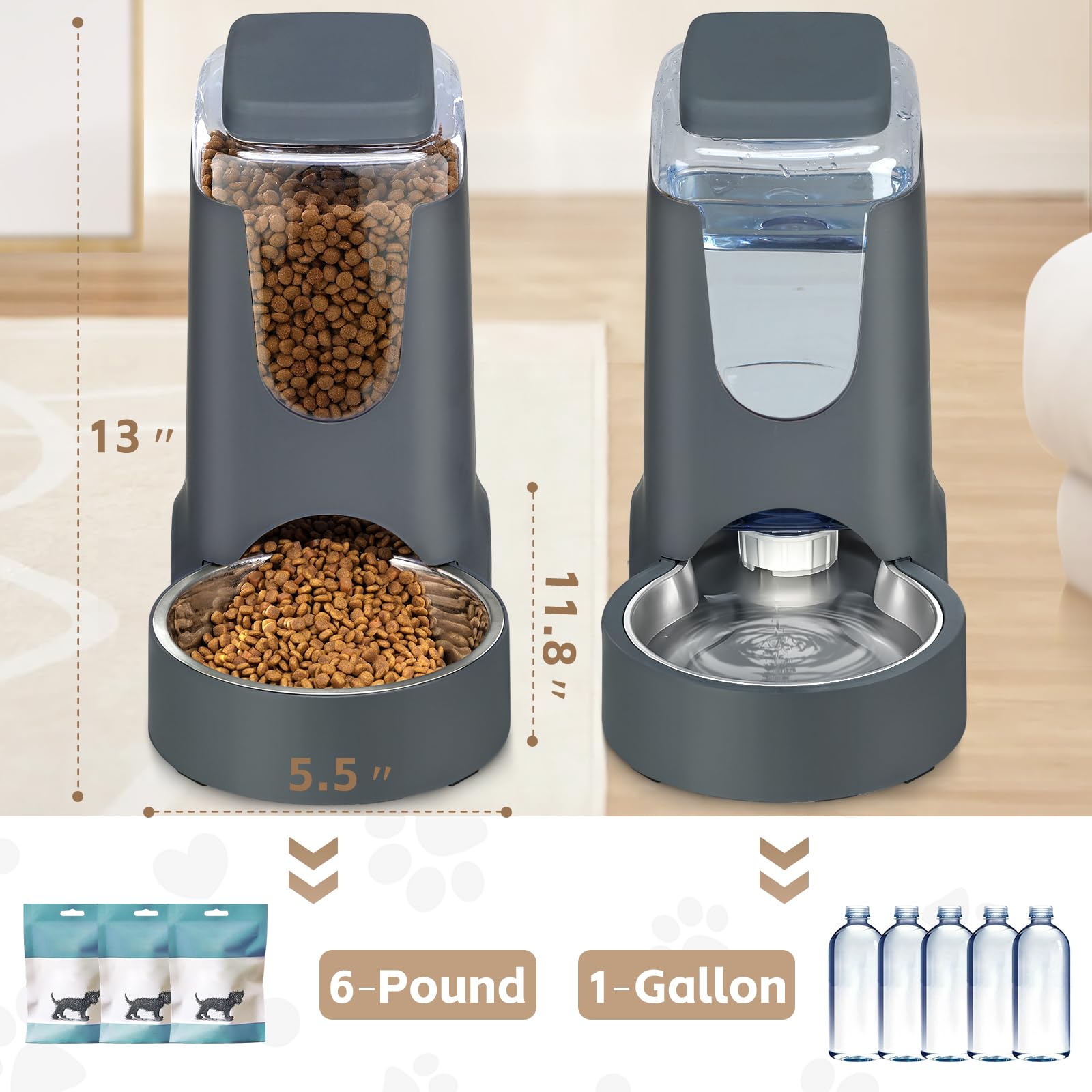 HWONMTE stainless steel bottom bowl keeps food fresher and easy to clean.