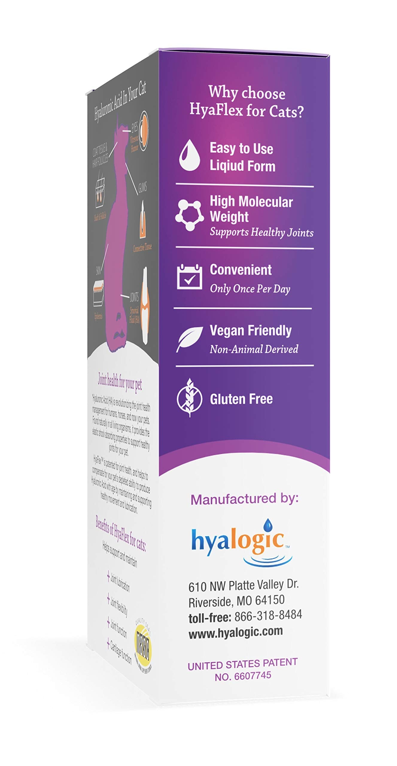 Cat accepts Hyalogic HyaFlex supplement with ease and calm